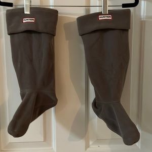 Hunter boot liners gray fleece size Small